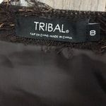 Tribal fringe western plaid skirt Size 8 Photo 2
