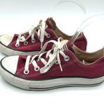 Converse Low Top Sneakers Canvas Red Mens 3 Womens 5 Photo 3