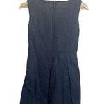 Brooks Brothers 346 Womens Sz 4P Navy Blue Eyelet Sleeveless Dress A-line Photo 5