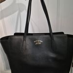 Gucci  Swing Leather Tote Bag Black Pebbled Calfskin Authentic Photo 1