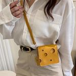Cheese Shaped crossbody bag Tan Photo 9