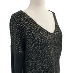 Mossimo Women Size Medium Knit Sweater Black Gold #D2 Photo 1