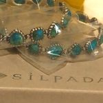 Silpada Turquoise Pools Sterling Silver Turquoise Bangle Bracelet B3218 NIB Photo 1