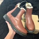Dr. Martens 2976 leonore leather fur ankle Chelsea boots booties shoes sz 8 new Photo 7