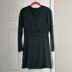Abercrombie & Fitch Women's  Satin Green Dress Long Sleeves Holiday Size Small Photo 3