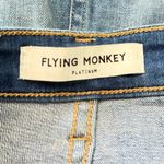 Vervet Flying Monkey Two-Tone Denim‎ Skirt Size 28 Raw Hem EUC Photo 4