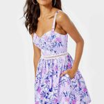 Lilly Pulitzer Devyn Dress Purple Floral With Pockets Size 6 Photo 0