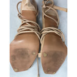 Womans So Me Sandals 7.5 Tie Up Stiletto Heel Nude Tan Photo 6