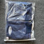 New XS Vintage Style Sexy Babe High Elastic Jumpsuit with Letter Patch and Zip Blue Photo 7