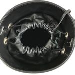 SALAR Italian Leather Studed Bucket Handbag Black Boho Luxury Rare Made In Italy Photo 5