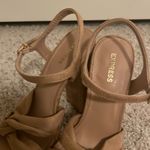 EXPRESS tan camel platform sandals size 7 Photo 2