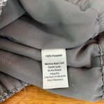 Ecru Sequin Party Pants Ankle Slit Elastic Waist Silver Gray Jogger Lined Size S Photo 9