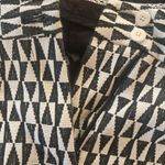 Anthropologie Cartonnier Jacquard black white geometric dress shorts size 14 Photo 6