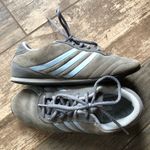 Adidas grey with baby blue three stripe shoe size 5.5 Photo 1