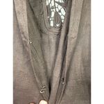 Chico's  Womens 100% Linen Long Tunic Vest‎ Top Brown Lace Blouse Size 2 Large Photo 7