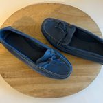 L.L.Bean  Bright Blue Genuine Leather Bow Moccasin Driving Shoe Size Size 7 Photo 11