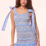 Love Shack Fancy NWOT Belle Re-Edition Cotton Floral Mini Dress Photo 0