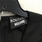 Moschino Boutique  Black Peplum Circle Eyelet Sheath Dress Size 8 Elegant Photo 2