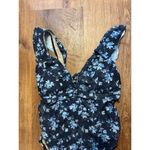 A pea in the pod NWT Ruffled Maternity One
Piece Floral Swimsuit Blue Size XS Photo 1