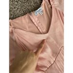 Anthropologie  polagram midi dress spring summer pink monochrome ruffle flutter M Photo 13