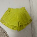 Lululemon hotty hot lined Women's Vibrant Yellow Athletic Shorts size 4 Photo 3