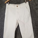 Faherty  Organic Cotton  Straight Leg Mid Rise White Womens 27 Photo 1