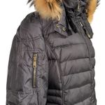 Andrew Marc  Womens Down Puffer Coat‎ Long Winter Jacket Fur Hood Black Size L Photo 1