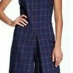 Romeo + Juliet Couture Romeo Juliet Couture Womens Windowpane Plaid Culotte Jumpsuit Size Small NEW Photo 0