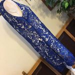 Lily.J London royal blue high neck lace dress Size M Photo 3