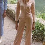 Paloma Wool Paufi Jumpsuit Small Velvet Coverall Utility Boiler One Piece Peach Pink Photo 0