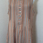 Faherty Isha 100% Organic Cotton Button Down Pocket Muslin Shirt Dress L Orange Size L Photo 0