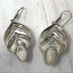 Sterling Silver TAXCO leaf shaped earrings, 13.2g Photo 5