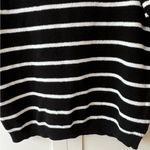 Ralph Lauren Lauren Rare Black & White Striped Cold Shoulder Sweater Size Medium Photo 7