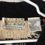 Sigrid Olsen Vintage Knitted Christmas sweater cardigan snowflakes and reindeer Photo 3