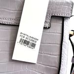 Isabelle vegan alligator texture lavender crossbody bucket bag NWT Photo 7