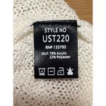 POL Women's White Blue Floral Knit Hoodie Hooded Pullover Sweater Top Size L Photo 4