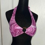 PURPLE FUNKY PSYCHEDELIC HALTER BIKINI TOP Photo 0
