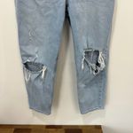 Abercrombie & Fitch Abercrombie Fitch The‎ Mom High Rise Jeans 31 Distress Straight Leg Denim Cotton Photo 4