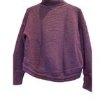Sweaty Betty Women Small Cropped Pullover Knit Burgundy Textured Sweater Top Photo 12