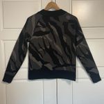 Athleta Women's XXS Black Knit Pullover Crew Neck Camo Sweater Sweatshirt Photo 6
