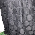 Solitaire  Black Crochet Lace 1/2” Sleeve Casual Career Party Shift Dress Small Photo 5