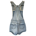 No Boundaries  Overalls Junior XS Sz 1 Denim Jeans Short Distressed Stretch Blue Photo 5