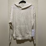 Alo Yoga New Class Cashmere Hoodie Bone Heather Kangaroo Pocket XXS Oversized Photo 5