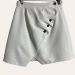 Sandro Paris Ecru Zoelle Asymmetric Button A-Line Mini Skirt S Photo 5
