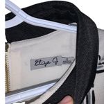 Eliza J Fit & Flare Preppy White Black Plaid Pattern Office work Collar Dress Photo 7