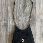 Lou Taylor Vintage Ruched Crossbody Bag Black & Gold Photo 0