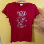 Red Wisconsin Badgers Graphic T Photo 0