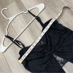 Y2K Lace Tank Top ruched open crop womens Black (medium) dark going out party Photo 2