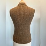 Telluride Clothing Company Wool Ladies zip up vest with pockets. Size Small Brown Photo 4