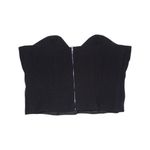 vintage 80s 90s black rhinestone crystal sweetheart bustier corset crop top Size L Photo 7